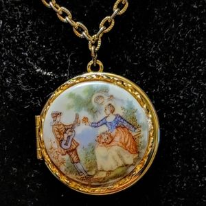 Antique German locket necklace